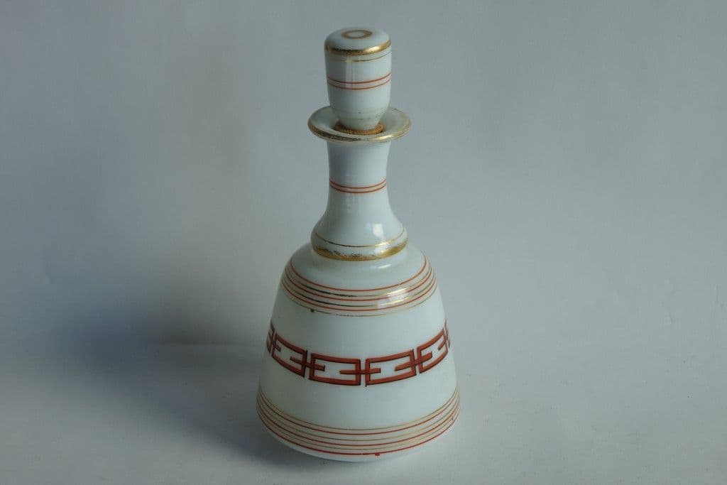 Ancien flacon opaline émaillée Napoléon III