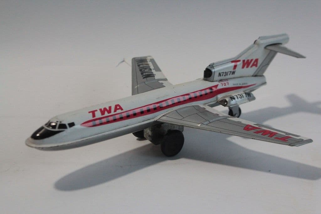 Jouet tôle à friction Avion TWA Boeing 727